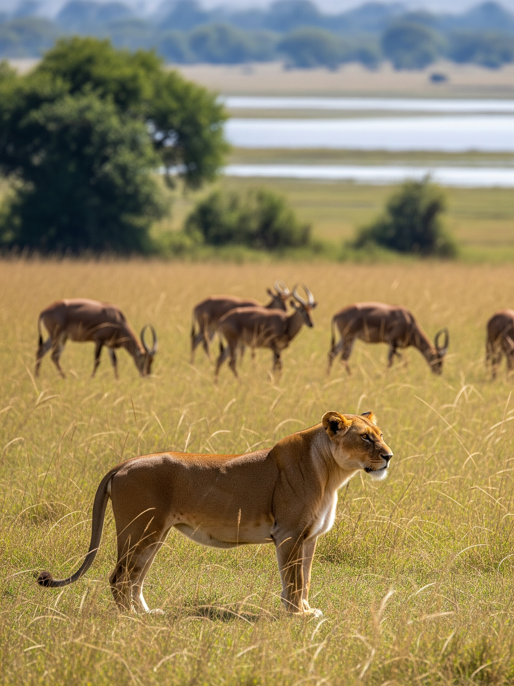 lion queen elizabeth national park